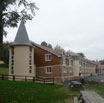 Side Elevation showing Witches Hat building